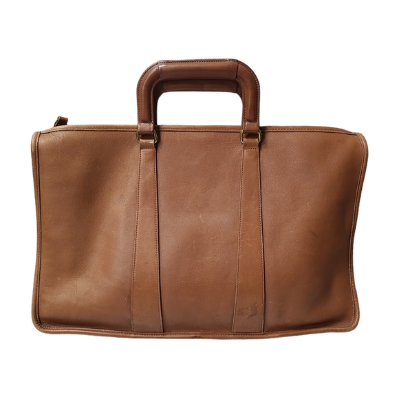Coach Other - Vintage Coach Handle Portfolio Briefcase Leather Cognac